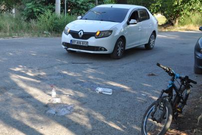 Otomobilin çarptığı bisikletli çocuk yaralandı